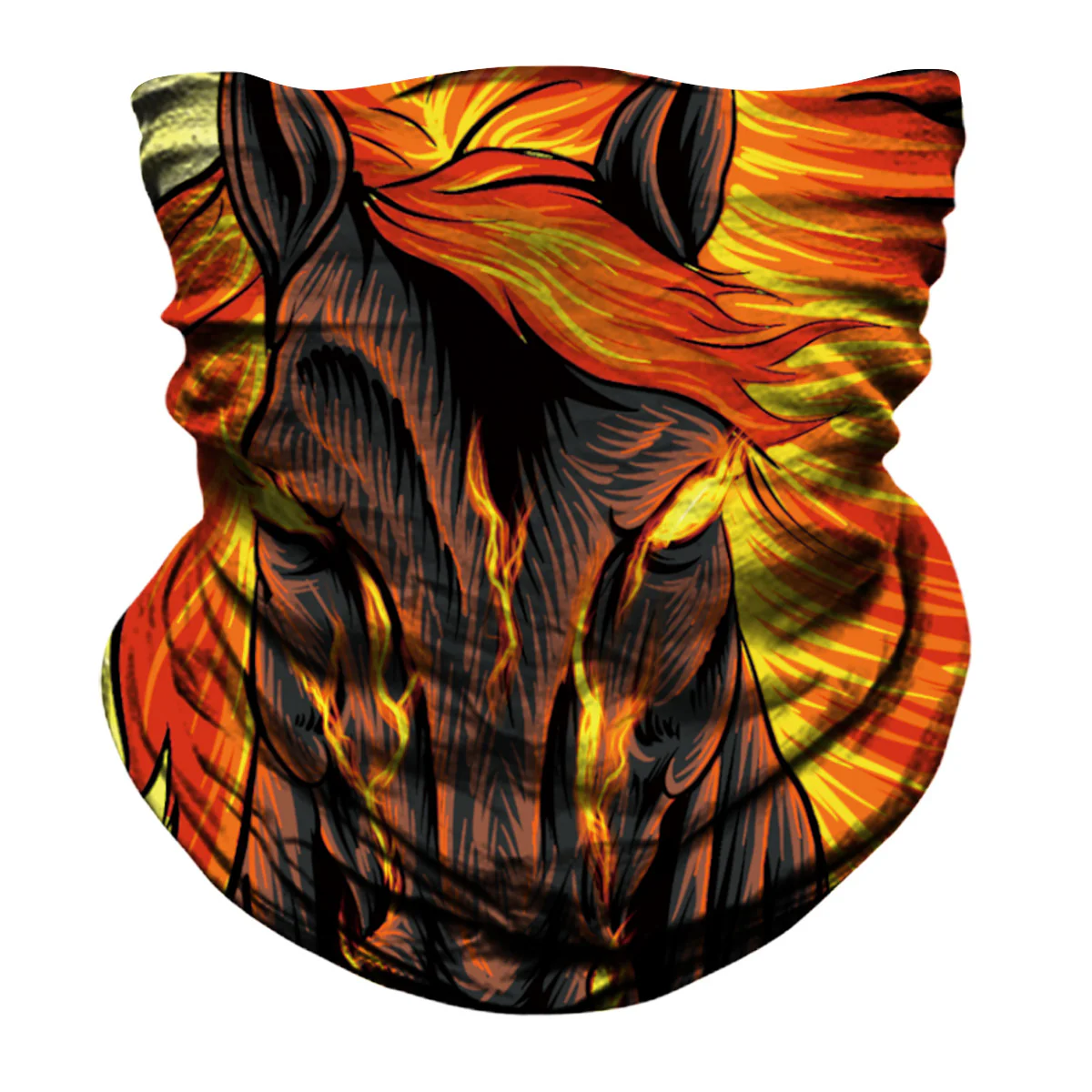 Aethon Biker Mask - Black/Orange - Image 5