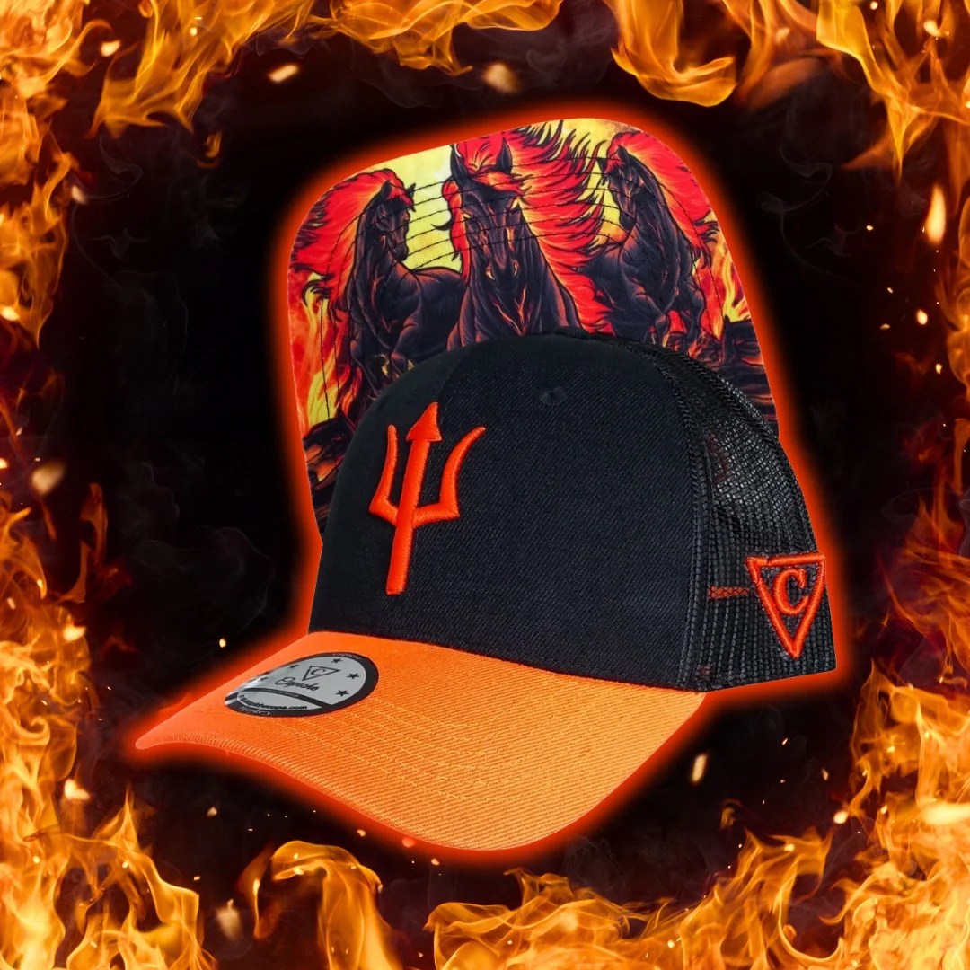 Aethon Trucker Cap - Black/Orange - Image 4
