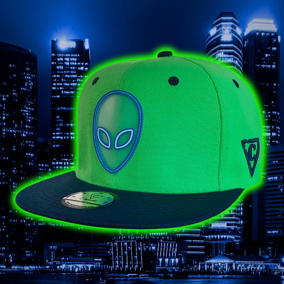 Alien Attack Snapback - Neon Green/Dark Blue - Image 5