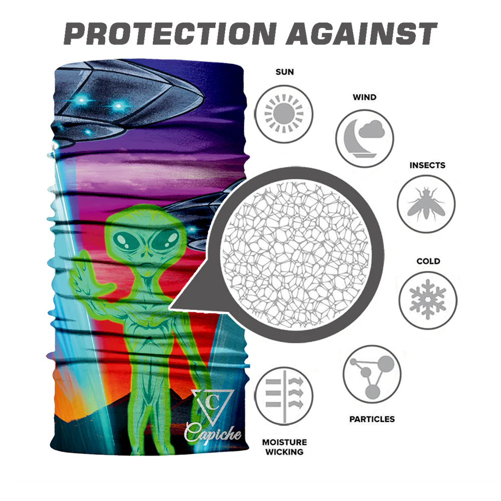 Alien Invasion Biker Mask - Purple/Green - Image 6