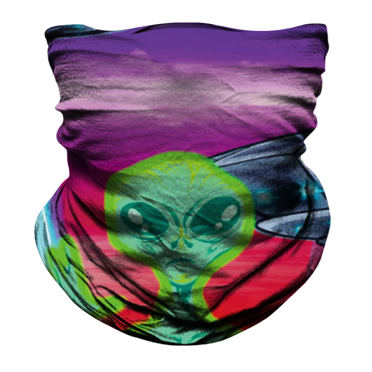 Alien Invasion Biker Mask - Purple/Green - Image 7
