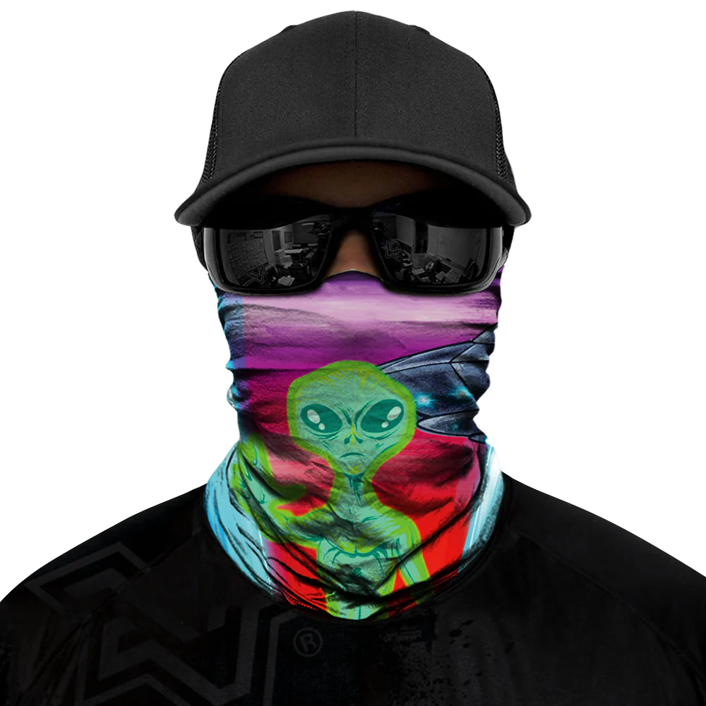 Alien Invasion Biker Mask - Purple/Green - Image 8