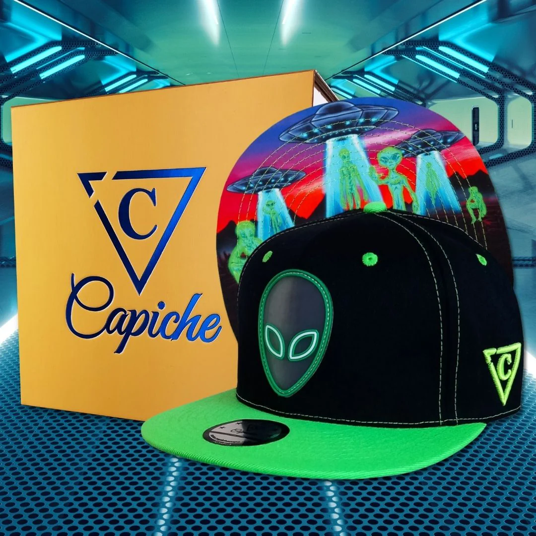 Alien Invasion Snapback - Black/Green - Image 3