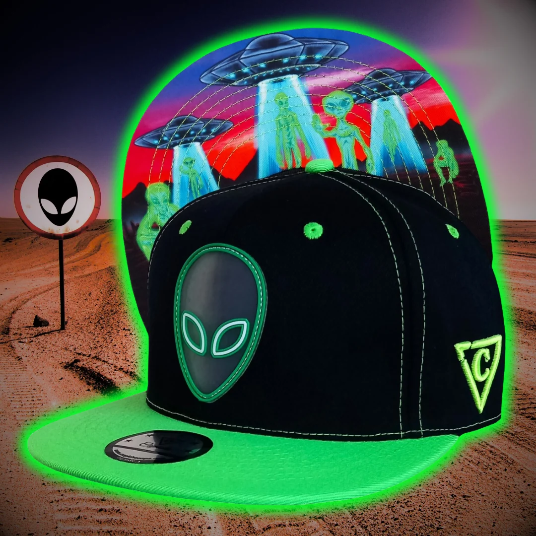 Alien Invasion Snapback - Black/Green - Image 6