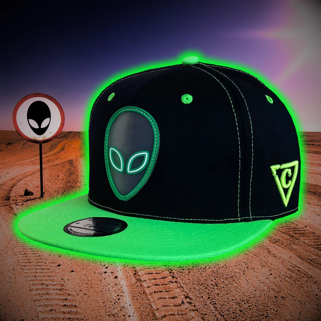 Alien Invasion Snapback - Black/Green - Image 7