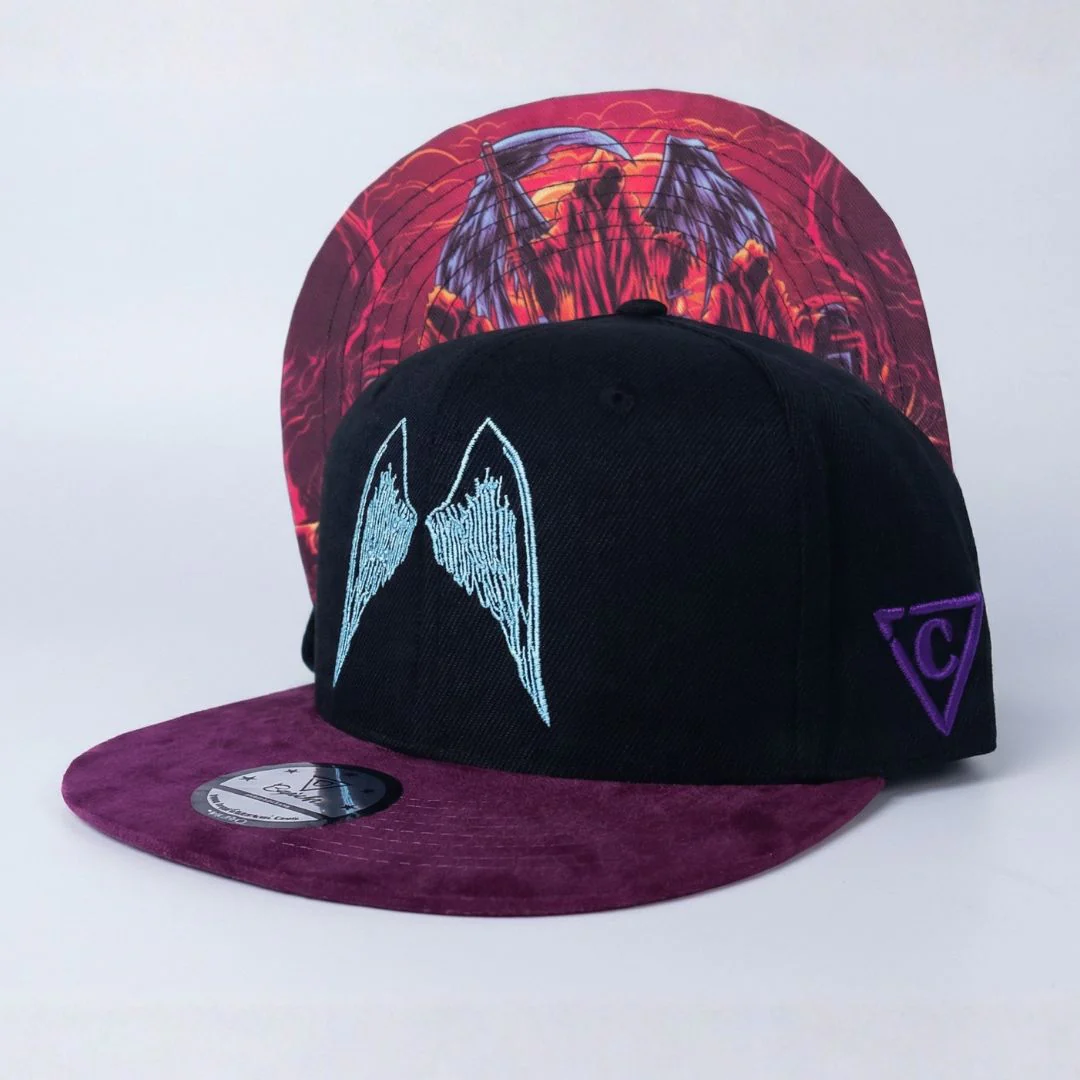 Angels of Death Snapback - Black/Purple Suede - Image 11