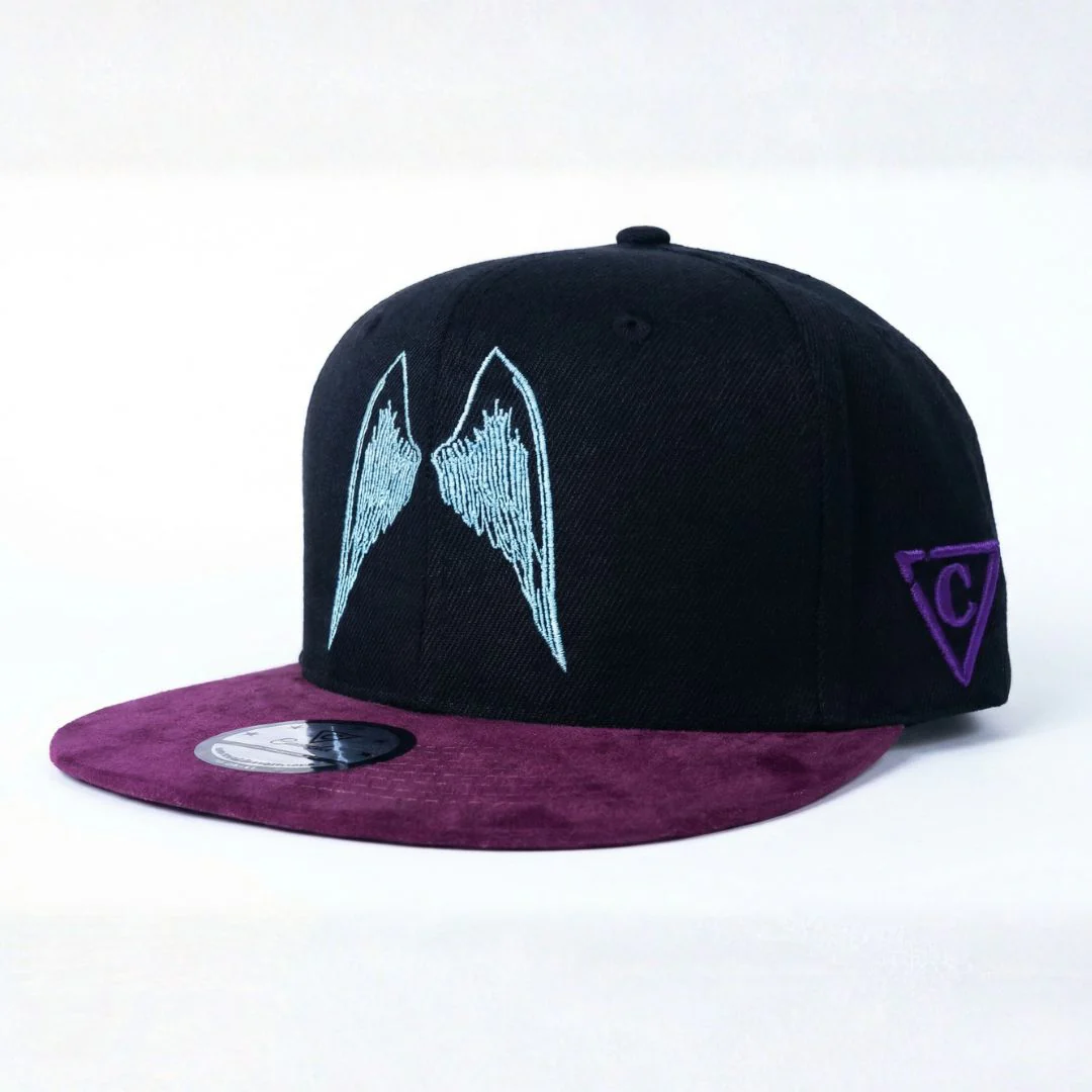 Angels of Death Snapback - Black/Purple Suede - Image 9