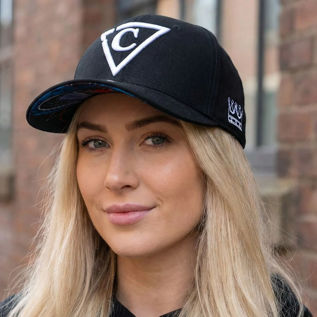 Angry Cobra Curved Baseball Cap - Black - Image 9