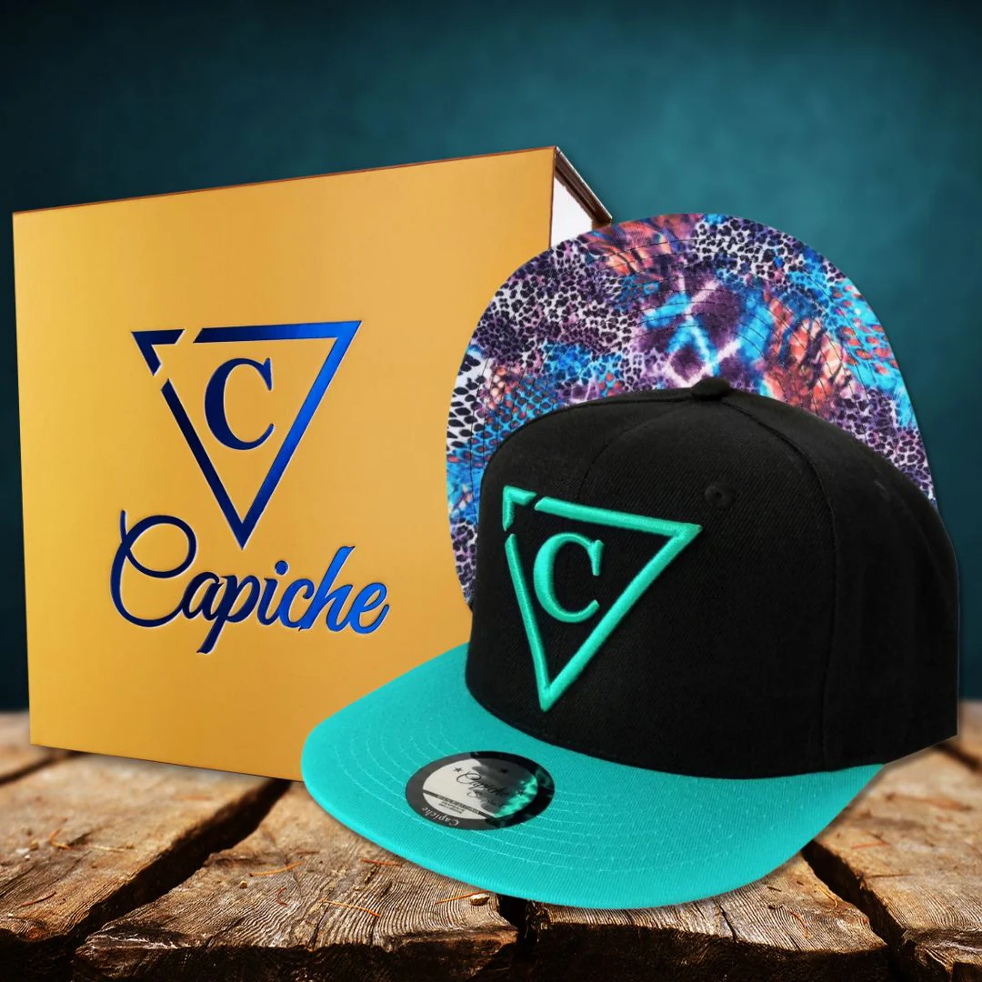Animix Snapback - Black/Aqua - Image 3