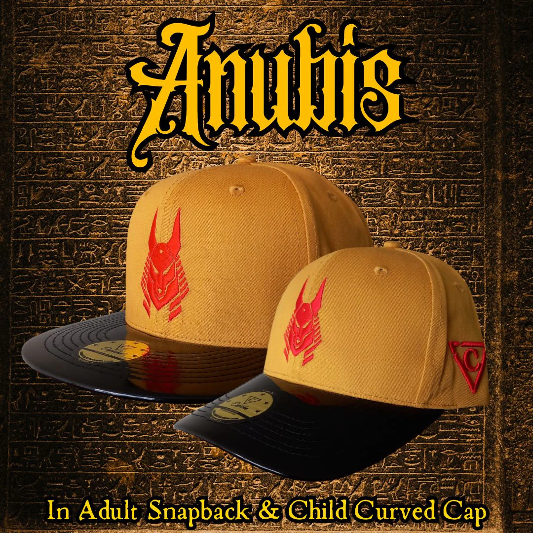 Anubis Curved Cap Child Size - Yellow/Metallic Black - Image 4