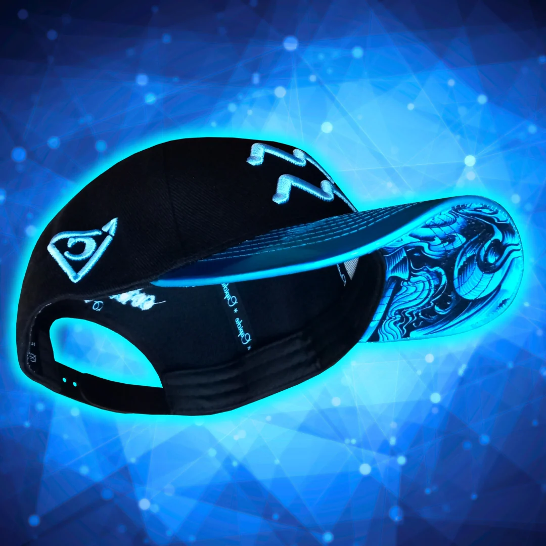 Aquarius Curved Cap - Black/Blue Metallic - Image 10