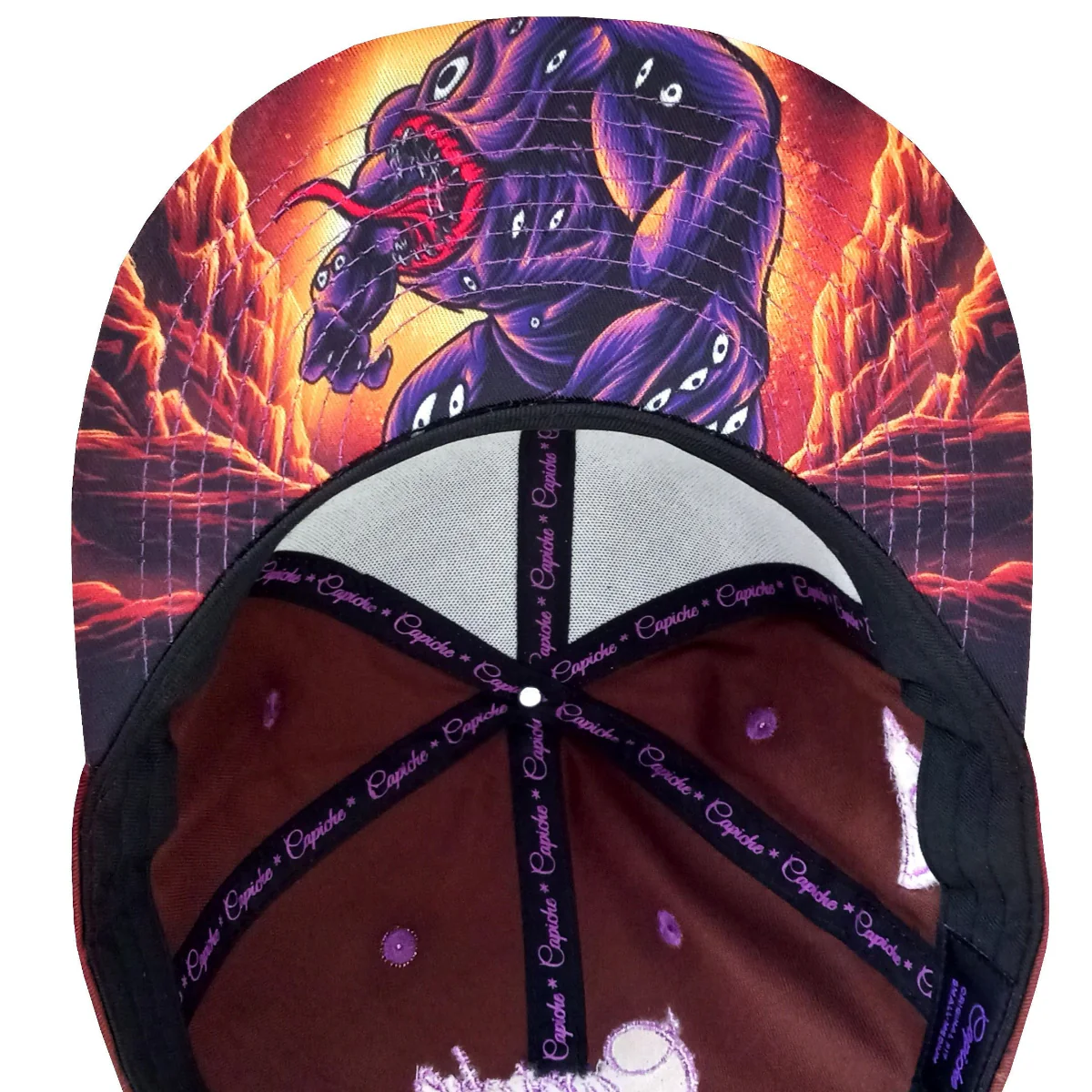 Argus Snapback - Brown/Purple Stitches - Image 13