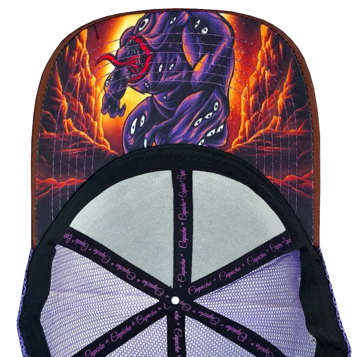 Argus Trucker Cap - Brown/Purple - Image 10