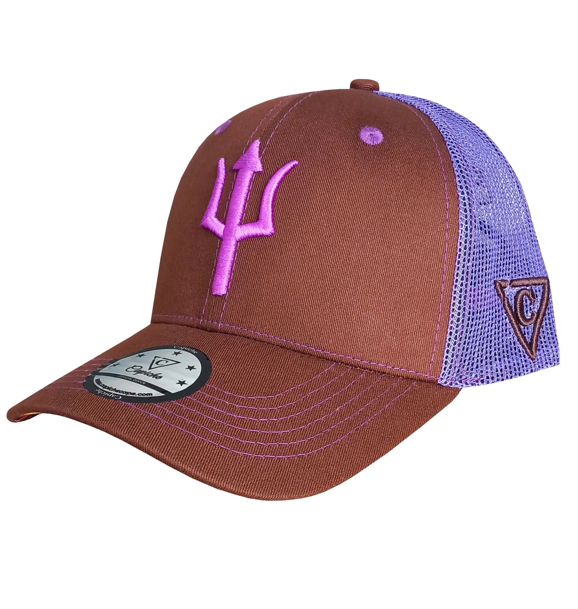 Argus Trucker Cap - Brown/Purple - Image 11
