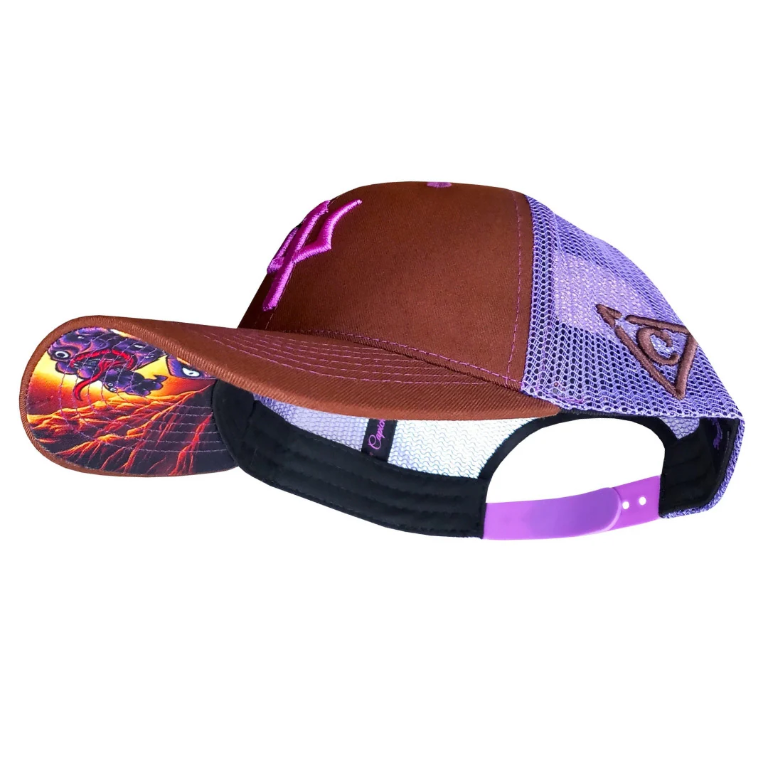 Argus Trucker Cap - Brown/Purple - Image 12