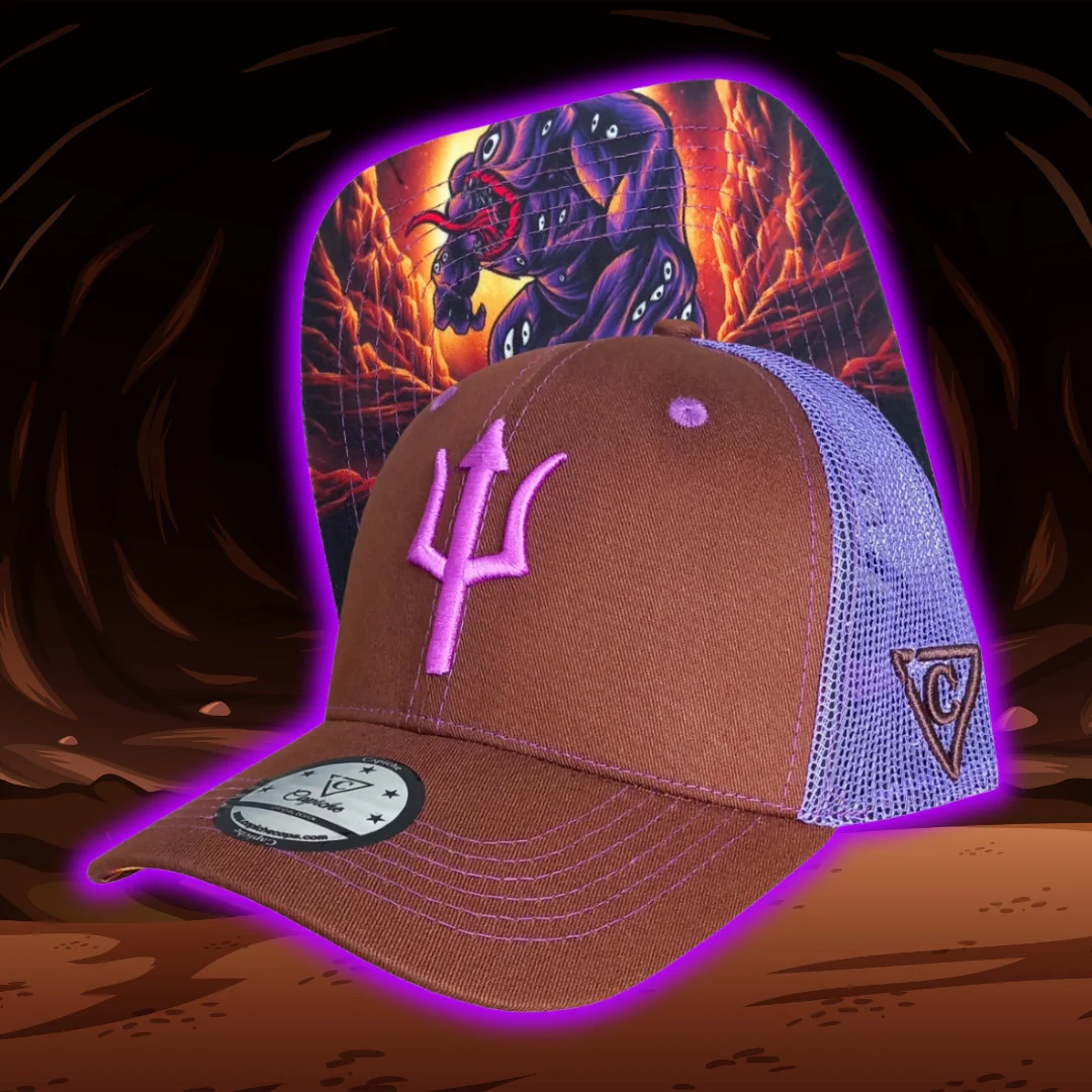 Argus Trucker Cap - Brown/Purple - Image 13