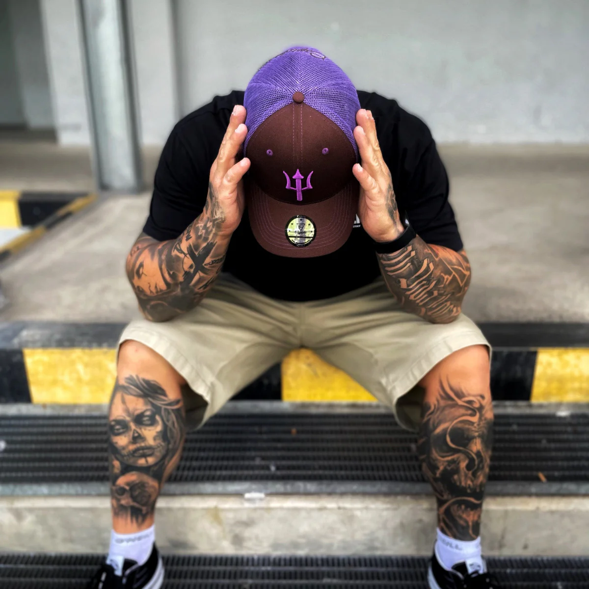 Argus Trucker Cap - Brown/Purple - Image 6