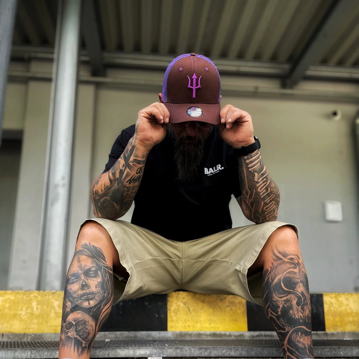 Argus Trucker Cap - Brown/Purple - Image 8