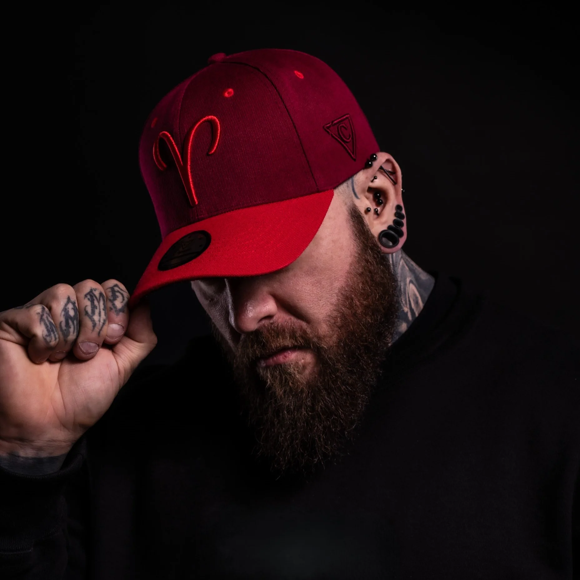 Aries Curved Cap - Red - Image 2