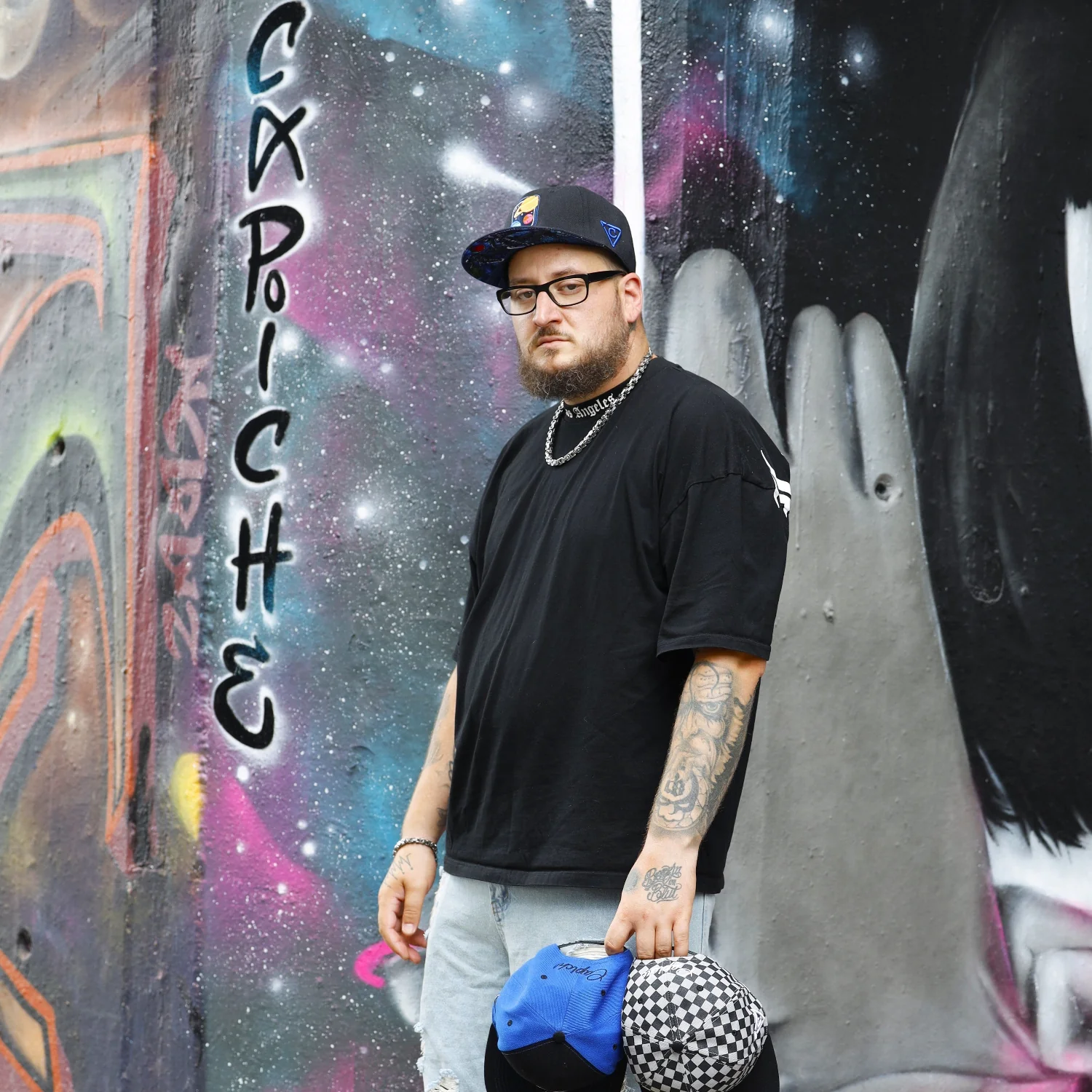 Astronaut Race Snapback - Black/Stars Pattern & Burning Meteorite - Image 5