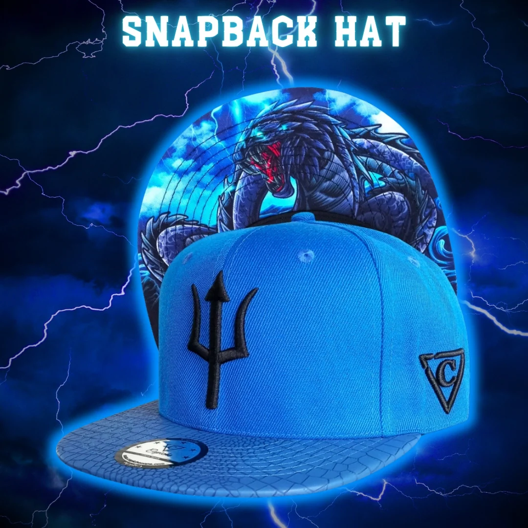 Basilisk Snapback - Blue & Artificial Leather - Image 17