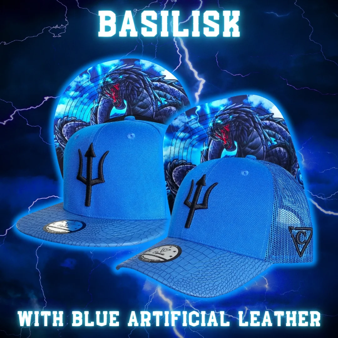 Basilisk Snapback - Blue & Artificial Leather - Image 18