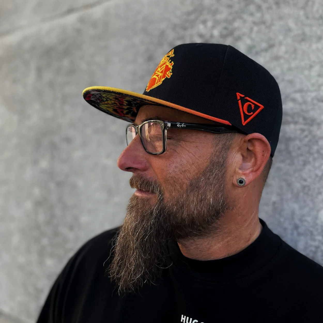 Beatboxer Snapback - Black/Orange Ombre - Image 7