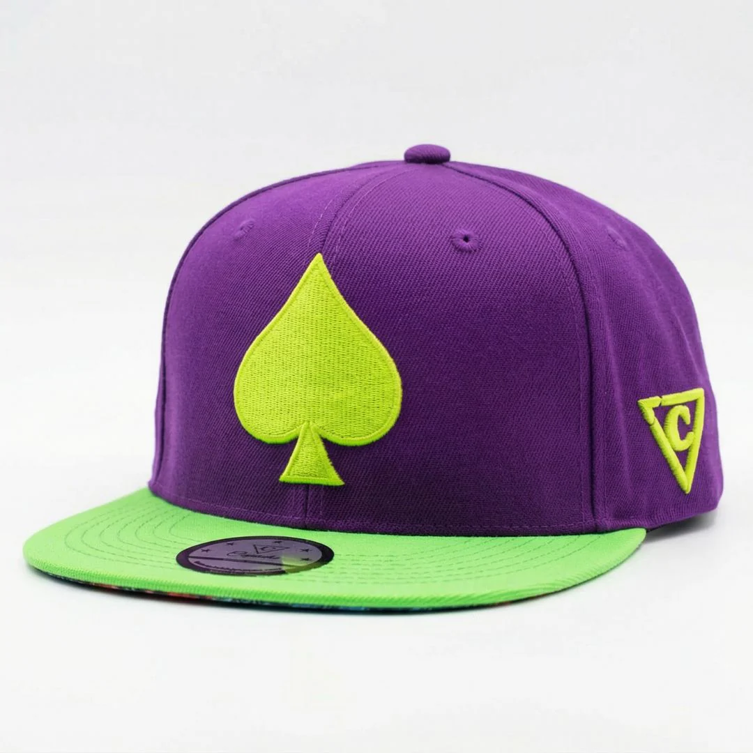 Black Jack Snapback - Purple/Neon Green - Image 5