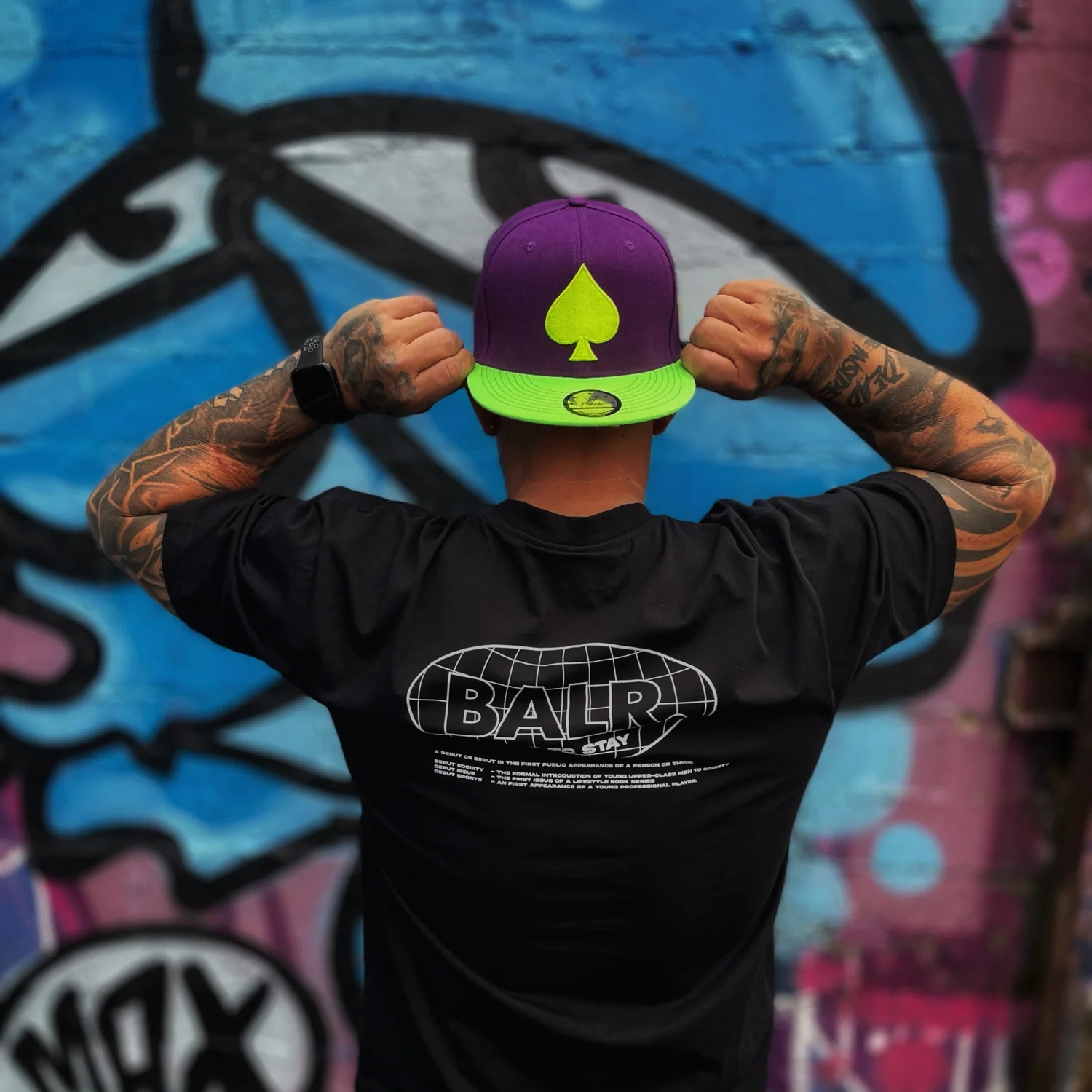 Black Jack Snapback - Purple/Neon Green - Image 8