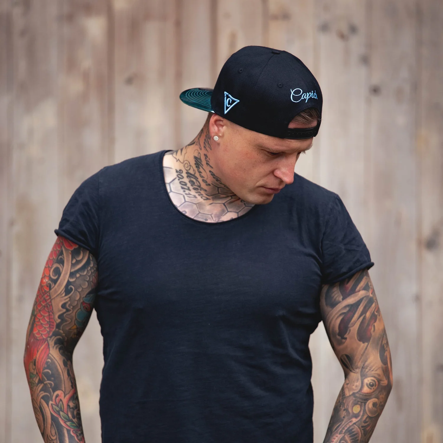 Blue & Red Dragon Metallic Snapback Set - Image 10
