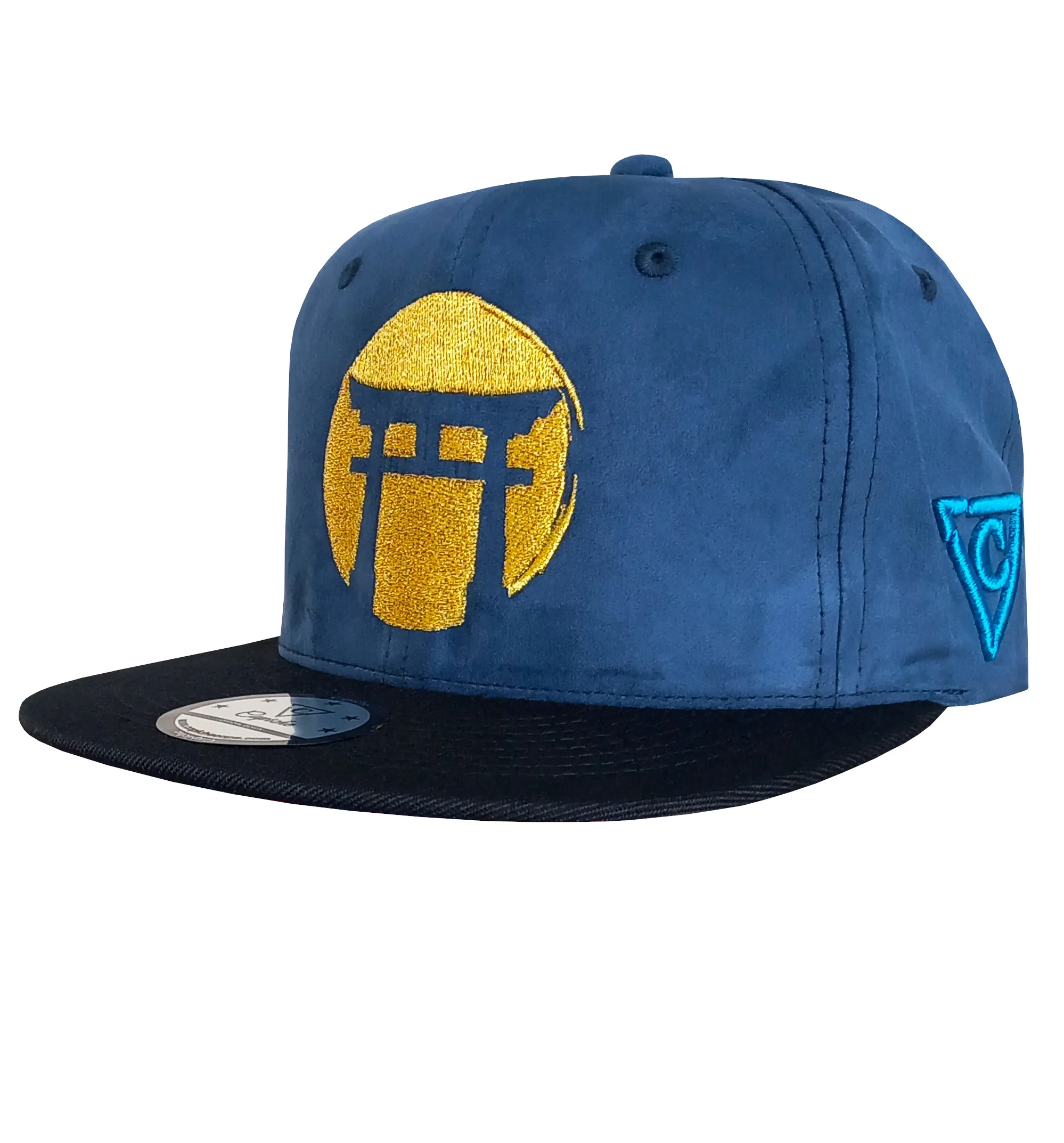 Blue Samurai Snapback - Suede/Golden Thread - Image 13