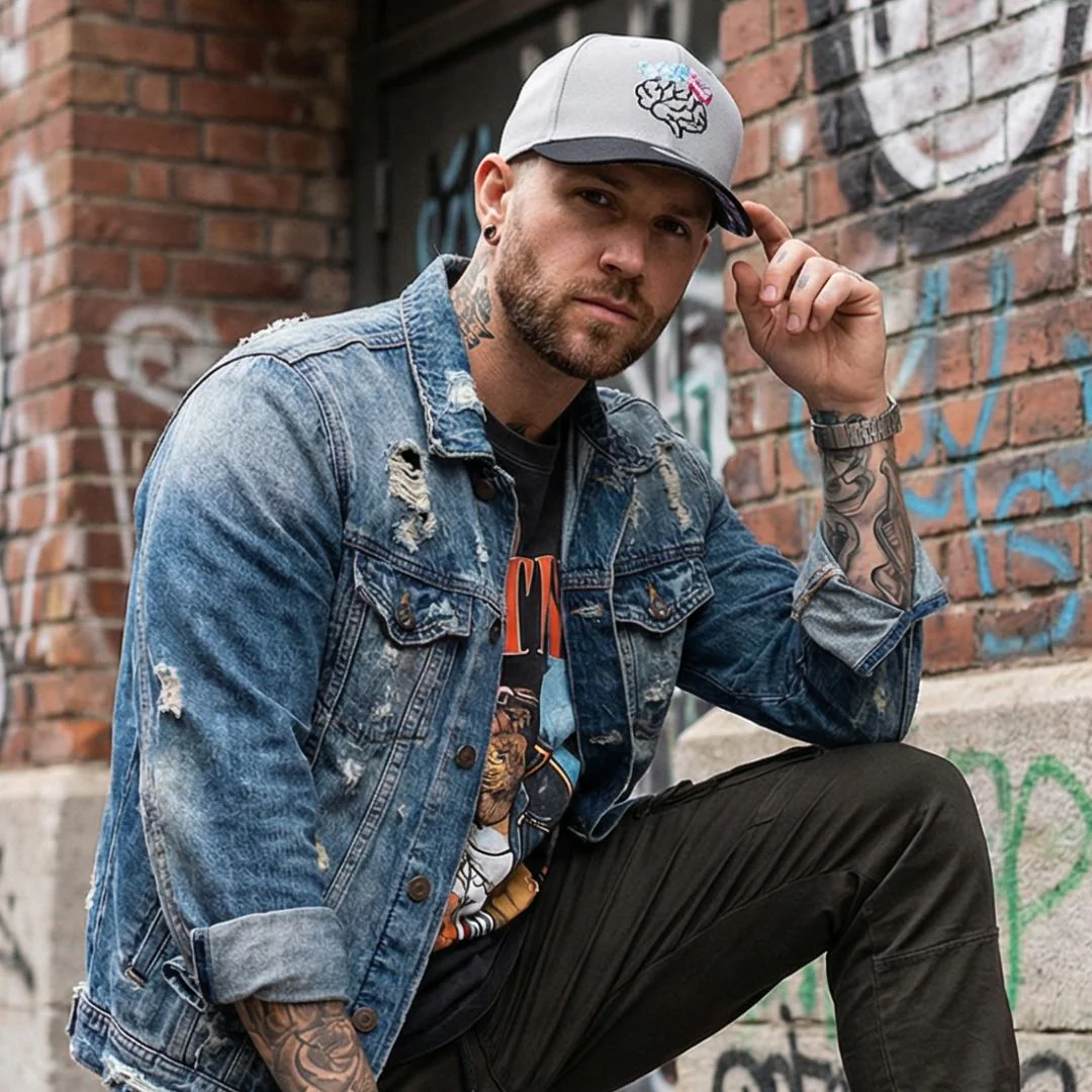 Brainwashed Curved Cap - Grey/Black - Image 4