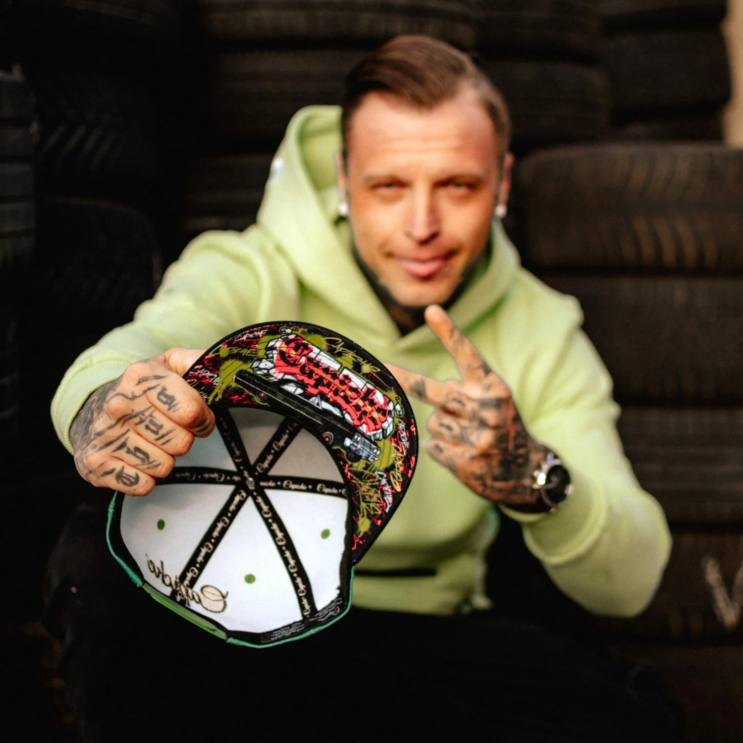 Capiche Drift Snapback - Green Ombre - Image 5