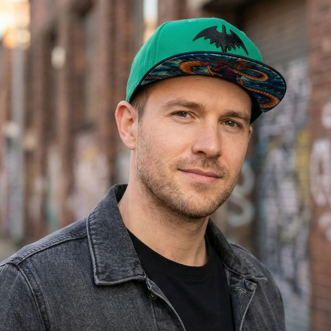 Chinese Dragon Snapback - Green/Black - Image 9