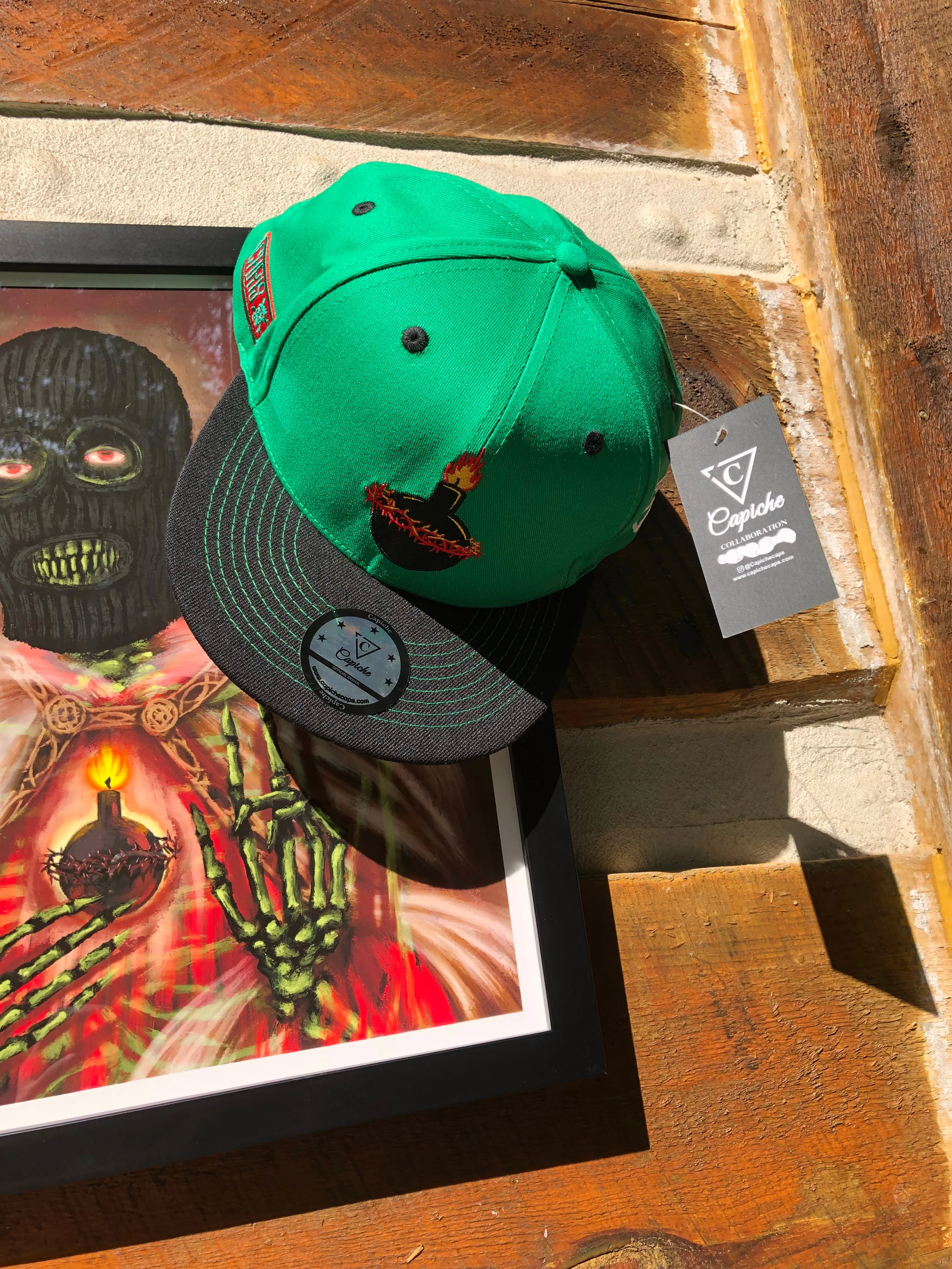 Chris Labonte x Capiche Collab Snapback - Green/Black - Image 6