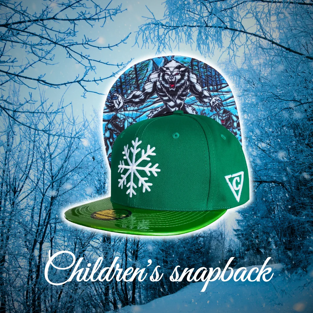 LIMITED Christmas Snapback Ice Beast Child Size - Green/Holographic - Image 13