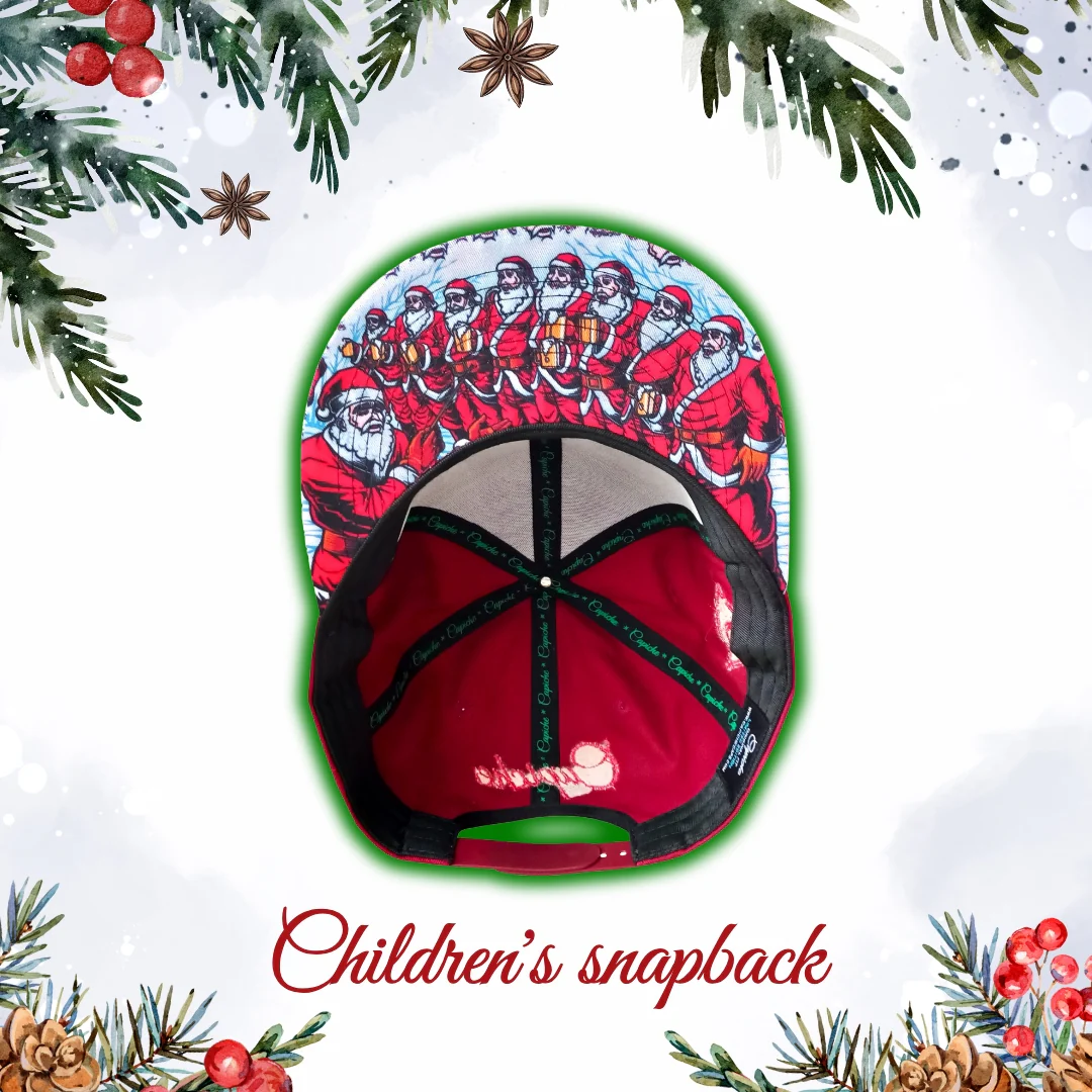LIMITED Christmas Snapback Santa's Choir Child Size - Red - Image 13