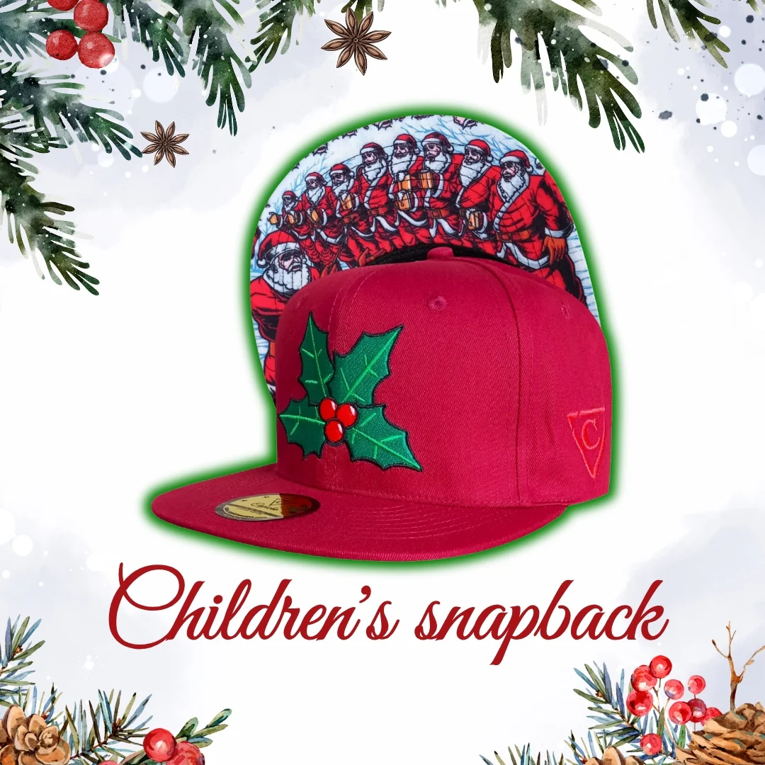 LIMITED Christmas Snapback Santa's Choir Child Size - Red - Image 16