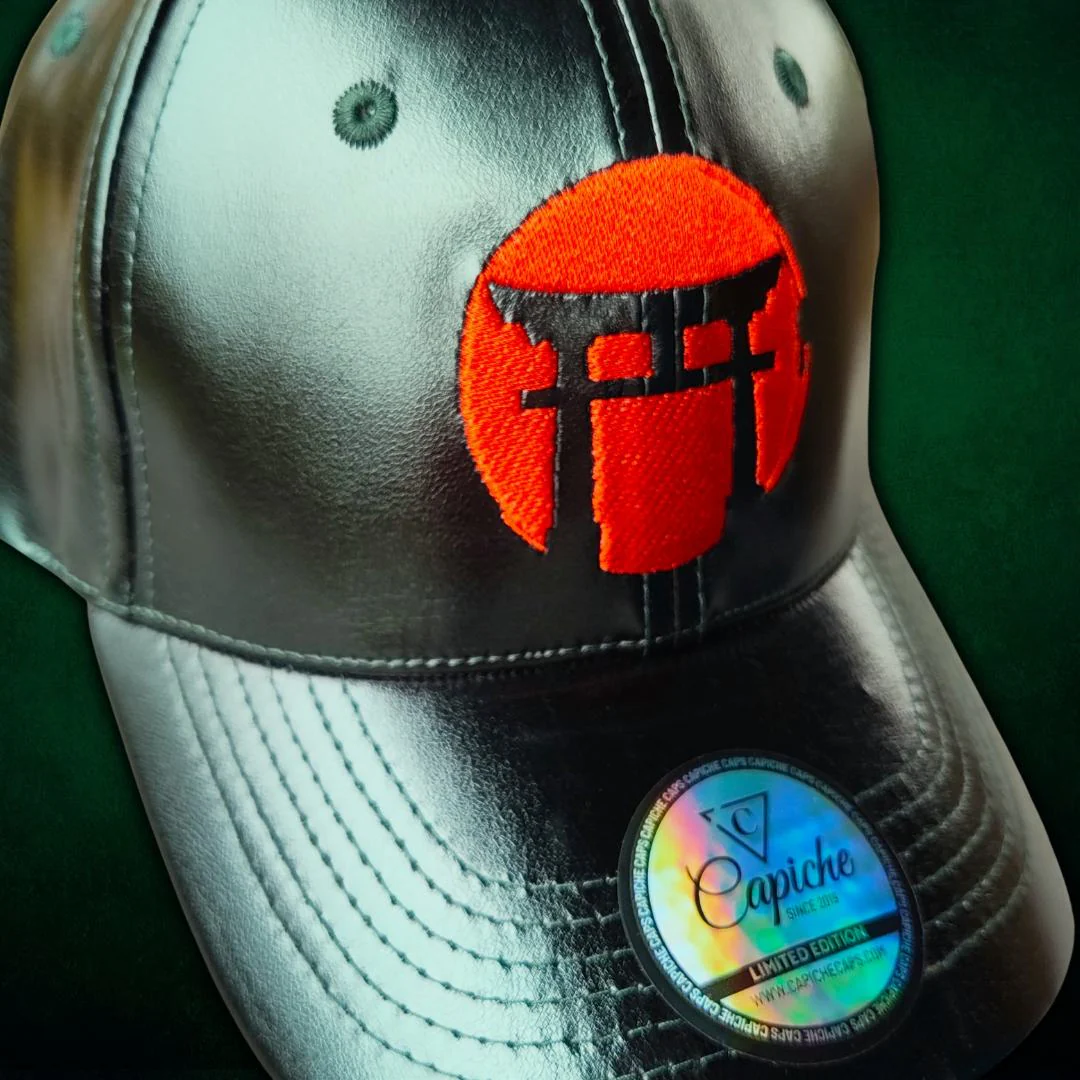 LIMITED EDITION Chrome Samurai Curved Cap - Deep Green Oil Crackling Metallic - Image 11