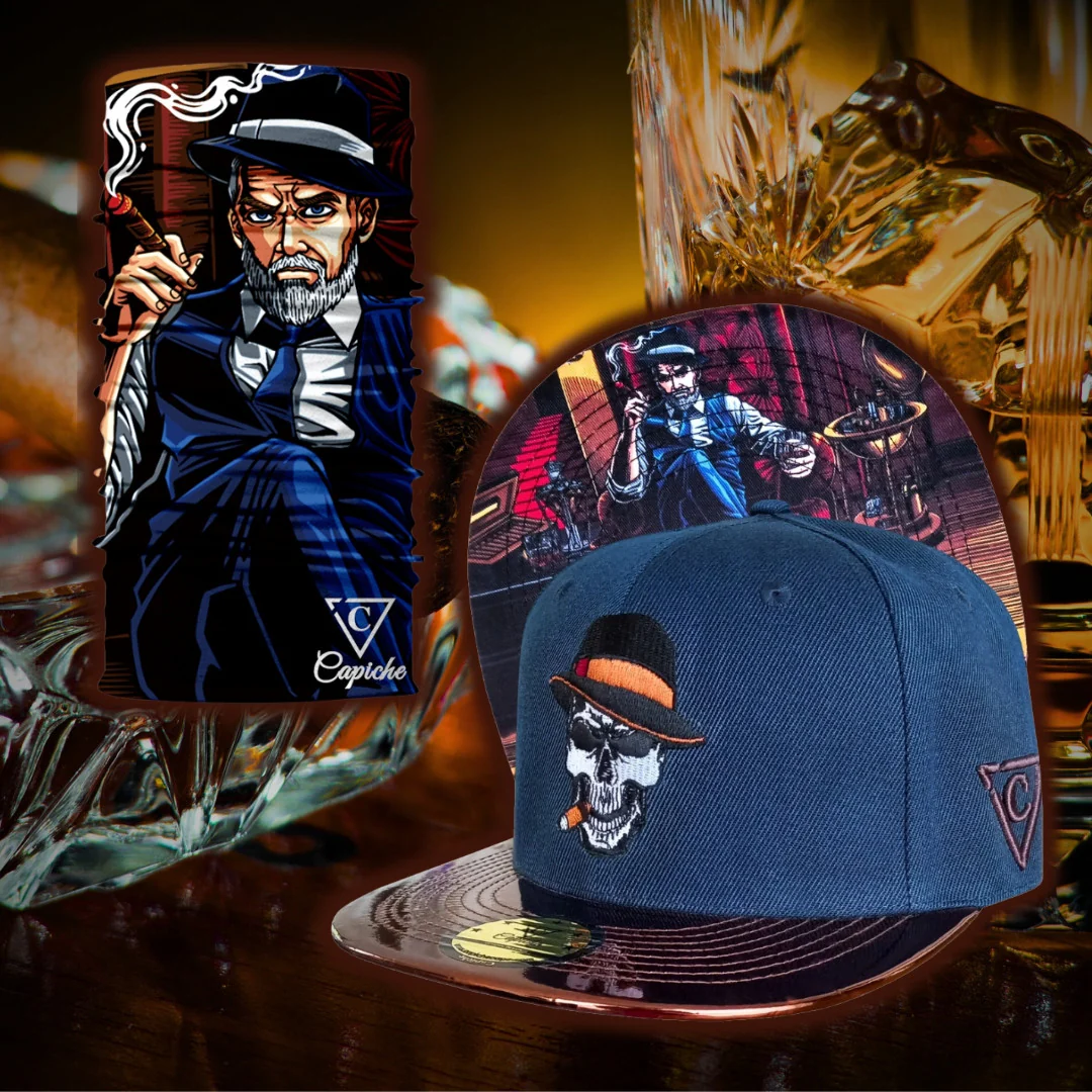 Cigar Snapback - Dark Blue/Brown Metallic - Image 2