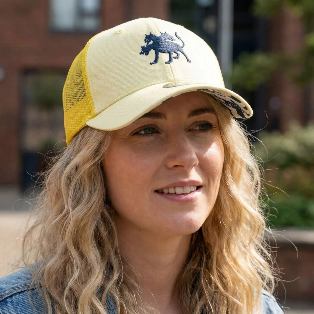 Clean Greek Cerberus Trucker Cap - Butter Yellow - Image 5