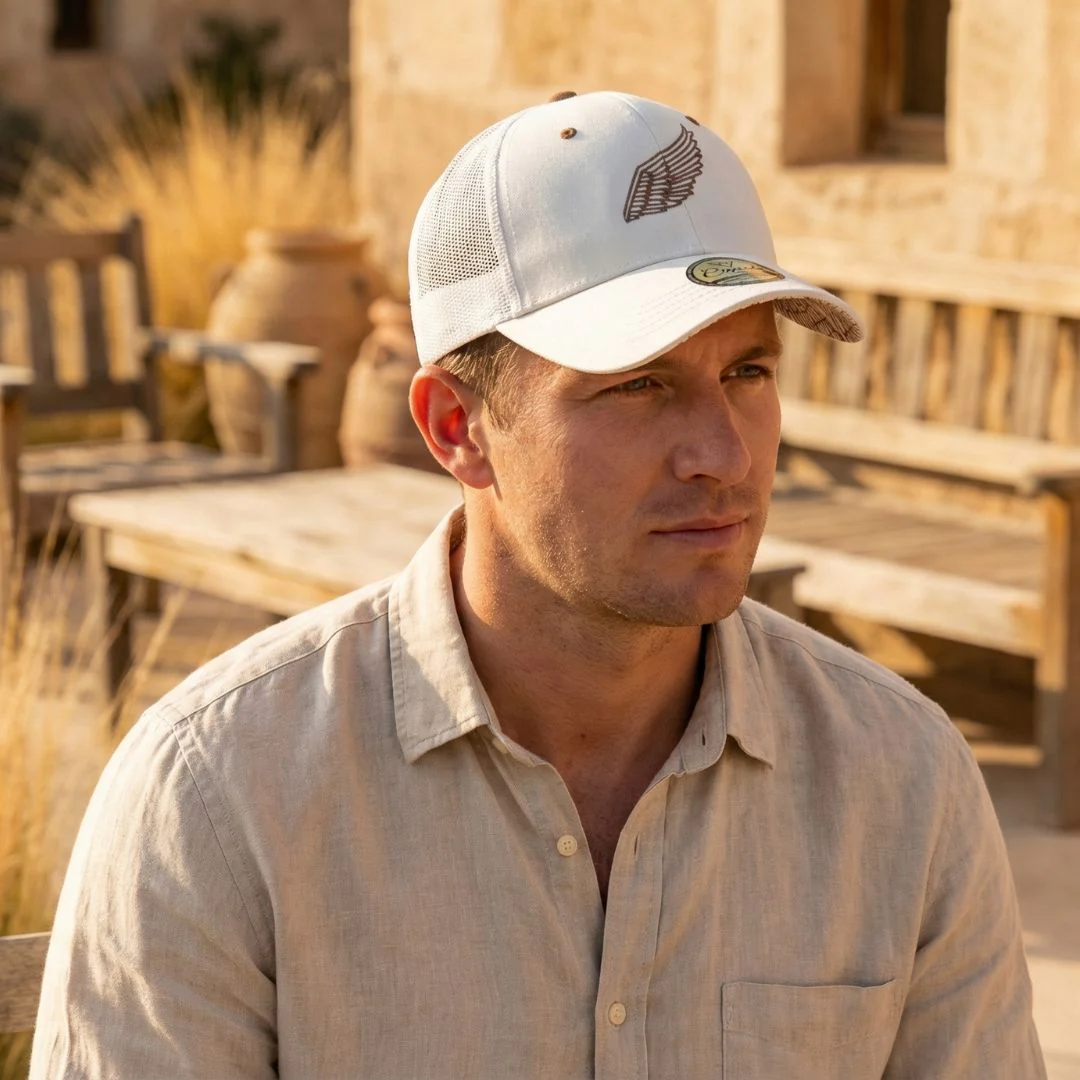 Clean Greek Pegasus Trucker Cap - White - Image 3