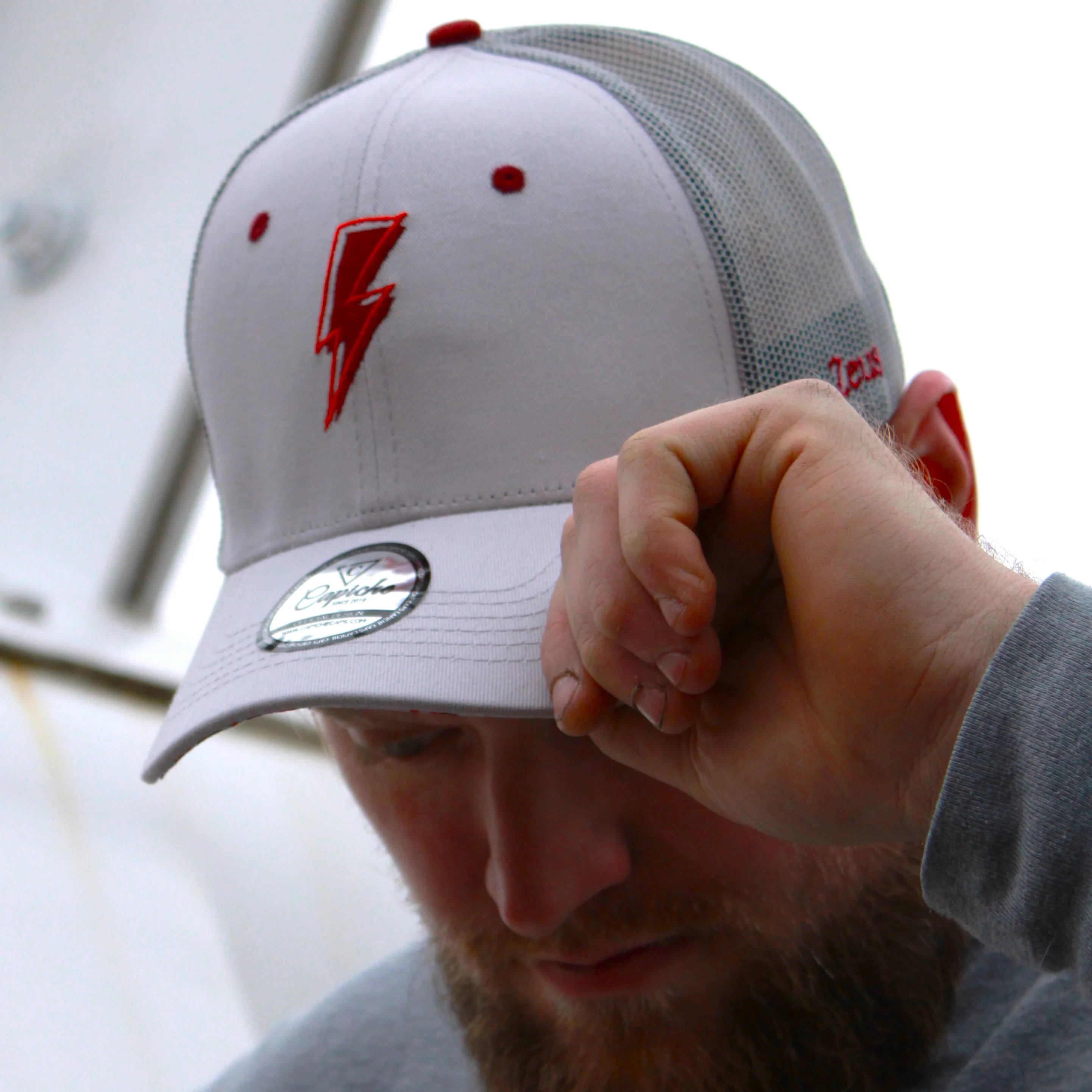Clean Greek Zeus Trucker Cap - Grey - Image 3