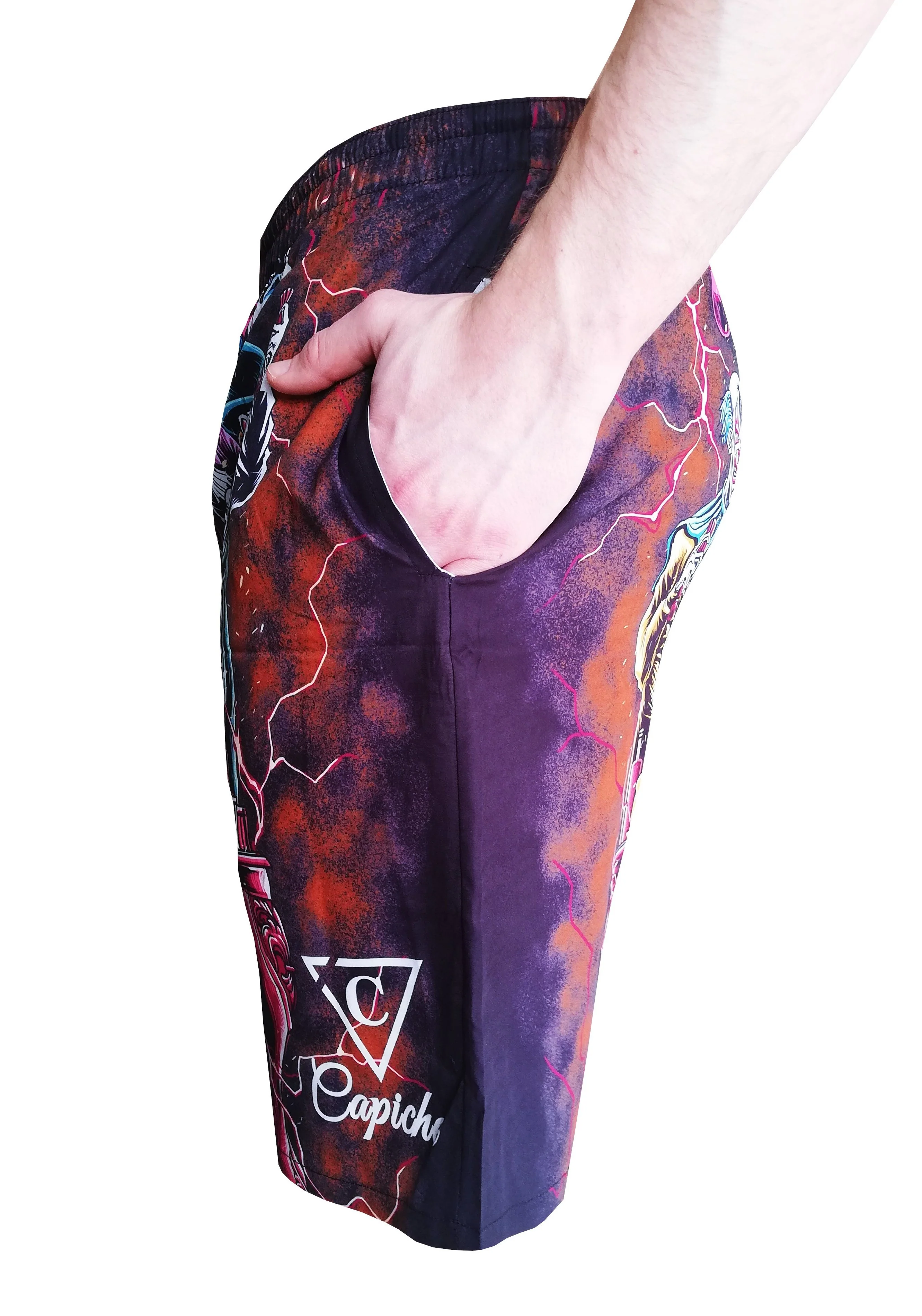 Clown Party Swim Short - Red/Brown - Image 7