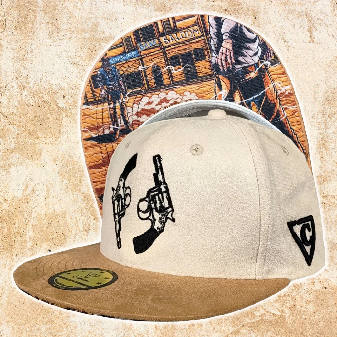 Cowboy Duel Snapback - Light Beige Suede - Image 15