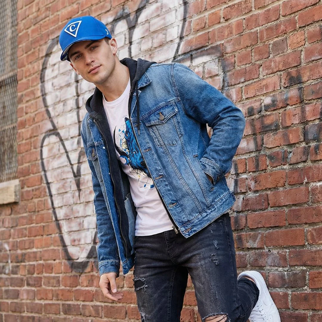 Crying Wolf Curved Baseball Cap - Blue - Image 3