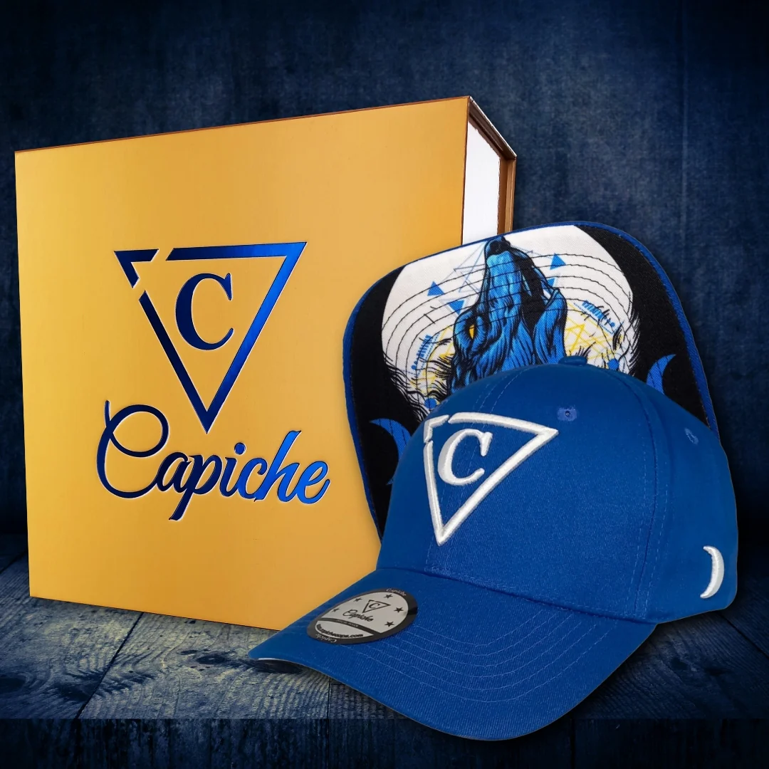 Crying Wolf Curved Baseball Cap - Blue - Image 4