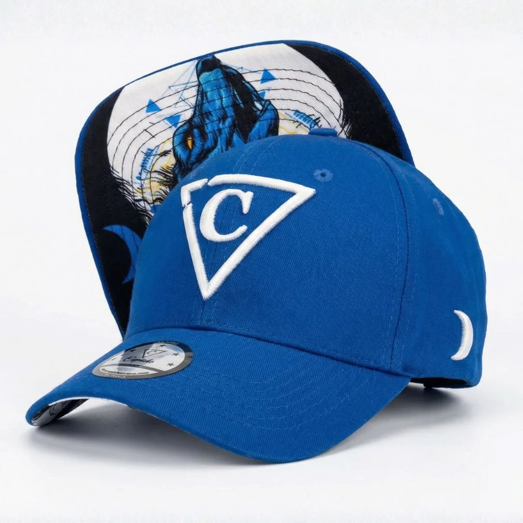Crying Wolf Curved Baseball Cap - Blue - Image 8
