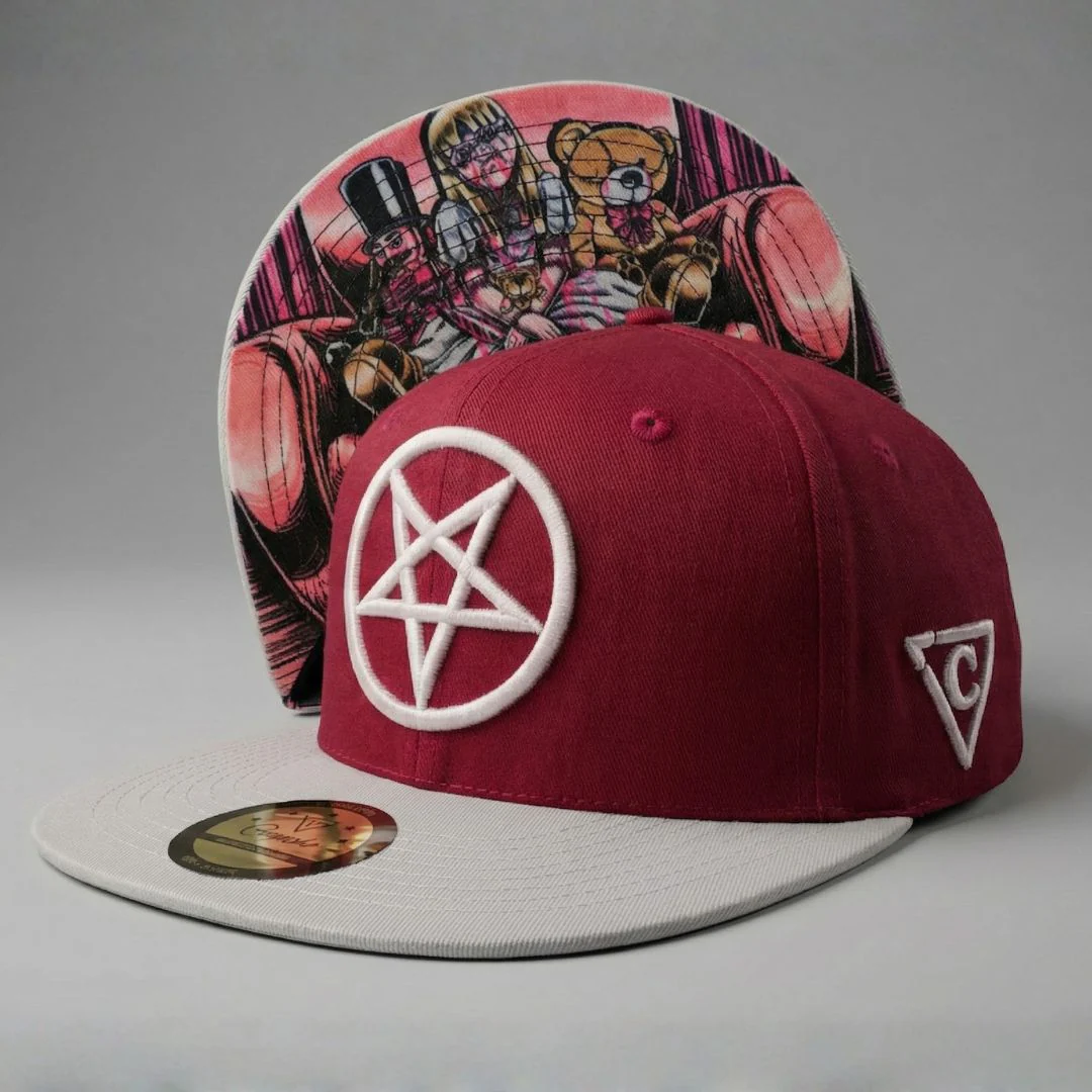 Cursed Dolls Snapback - Red/Light Beige - Image 4
