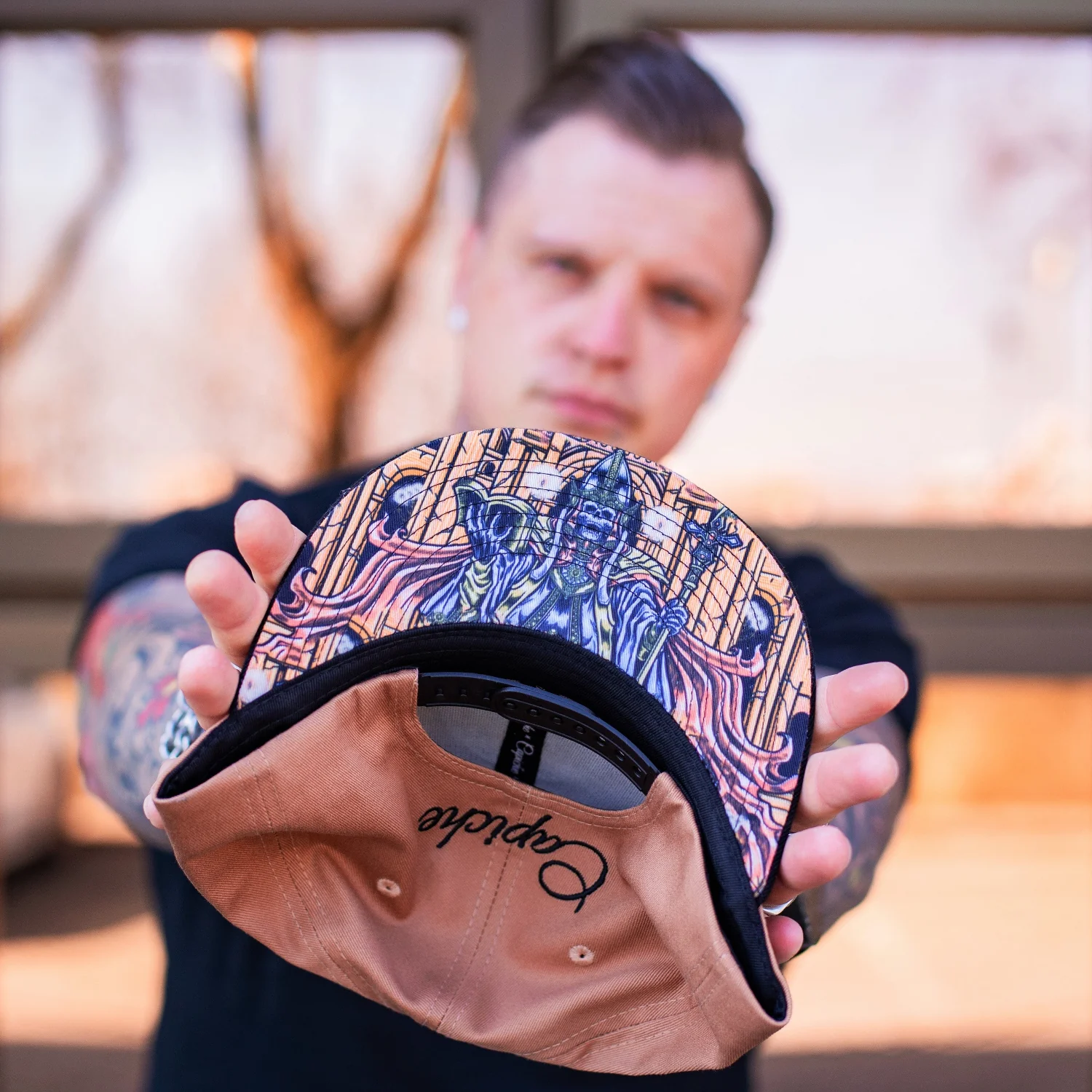 Cursed Priest Snapback - Light Brown - Image 5